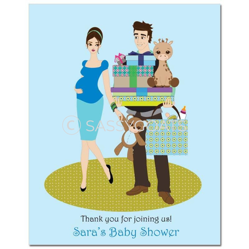 Baby Shower Party Poster - Bounty Brunette