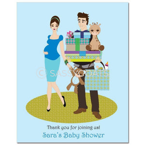 Baby Shower Party Poster - Bounty Brunette
