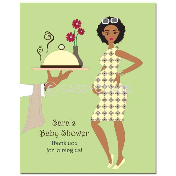 Baby Shower Party Poster - Dining Diva African American
