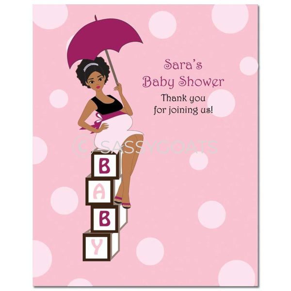 Baby Shower Party Poster - Diva Blocks African American