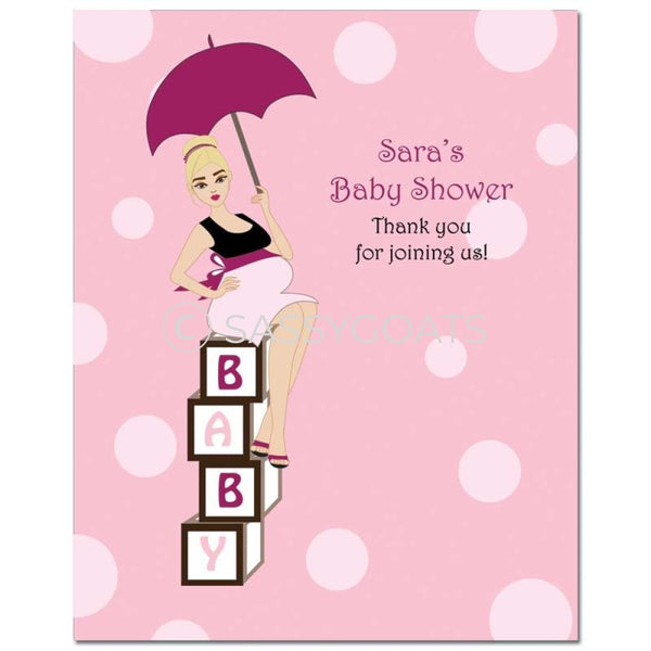 Baby Shower Party Poster - Diva Blocks Blonde