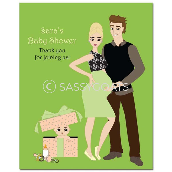 Baby Shower Party Poster - Glam Couple Blonde
