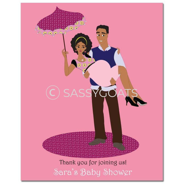 Baby Shower Party Poster - Mommy Cargo African American