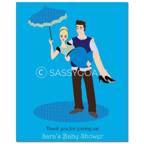 Baby Shower Party Poster - Mommy Cargo Blonde