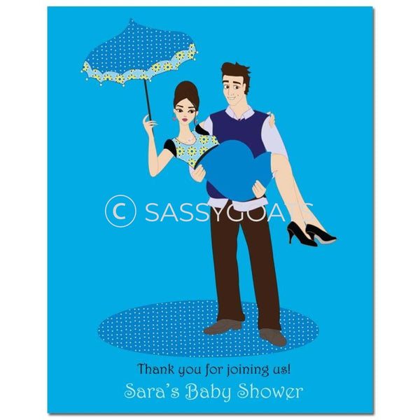Baby Shower Party Poster - Mommy Cargo Brunette