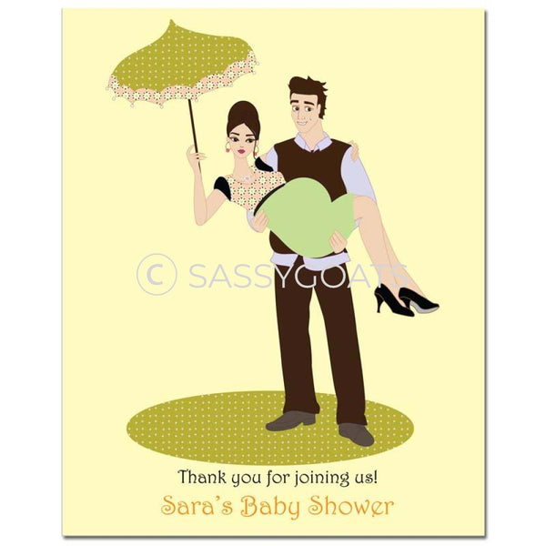 Baby Shower Party Poster - Mommy Cargo Brunette