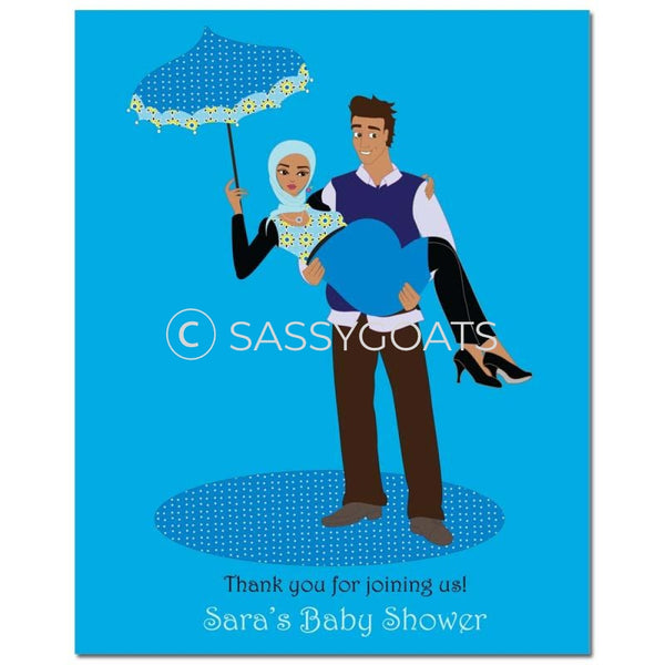 Baby Shower Party Poster - Mommy Cargo Headscarf Hijab