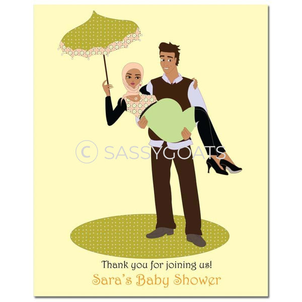 Baby Shower Party Poster - Mommy Cargo Headscarf Hijab