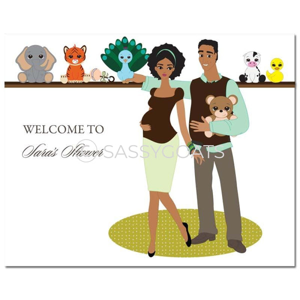 Baby Shower Party Poster - Shelf African American