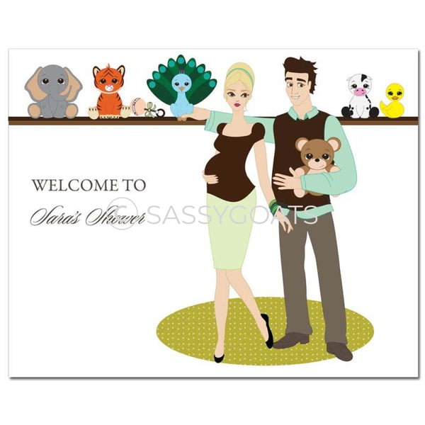 Baby Shower Party Poster - Shelf Blonde