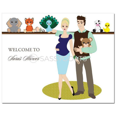 Baby Shower Party Poster - Shelf Blonde