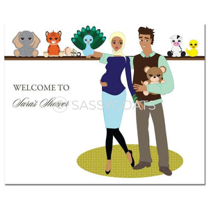 Baby Shower Party Poster - Shelf Headscarf Hijab