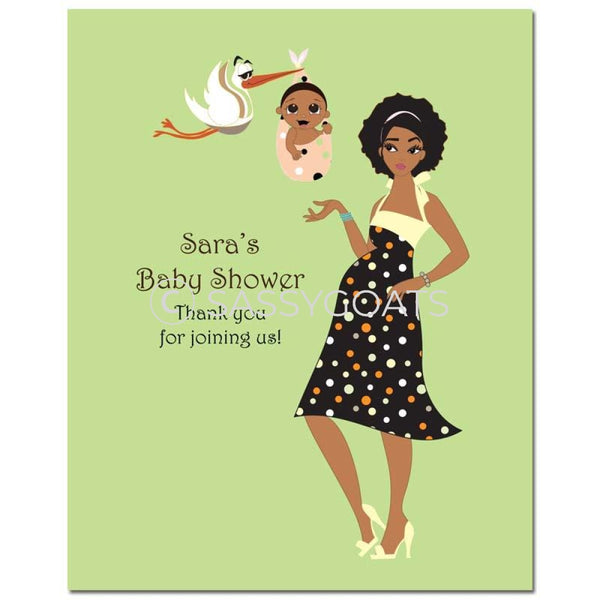 Baby Shower Party Poster - Spring Delivery African American