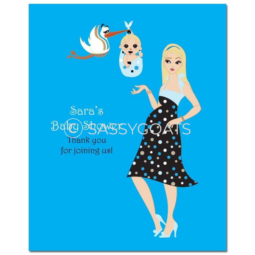 Baby Shower Party Poster - Spring Delivery Blonde