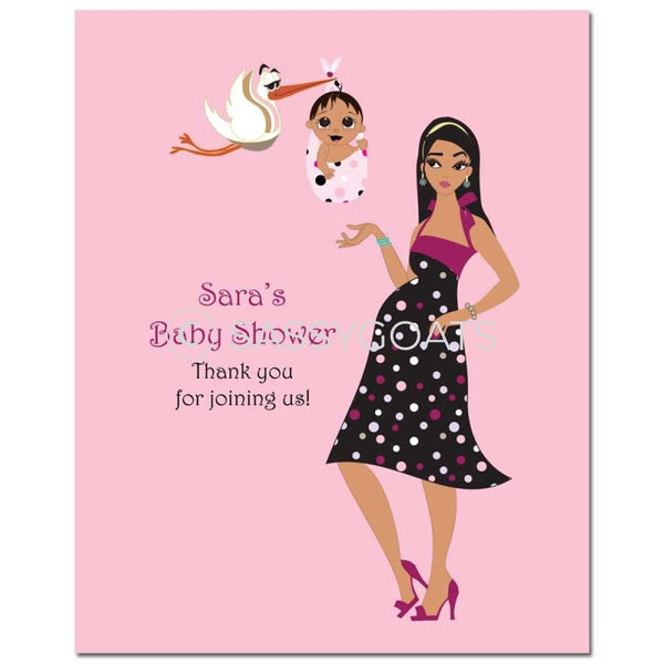 Baby Shower Party Poster - Spring Delivery Brunette
