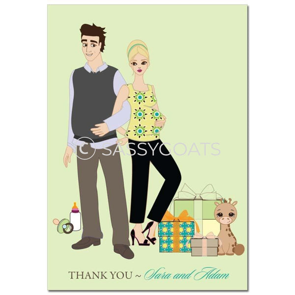 Baby Shower Thank You Card - Back To Blonde