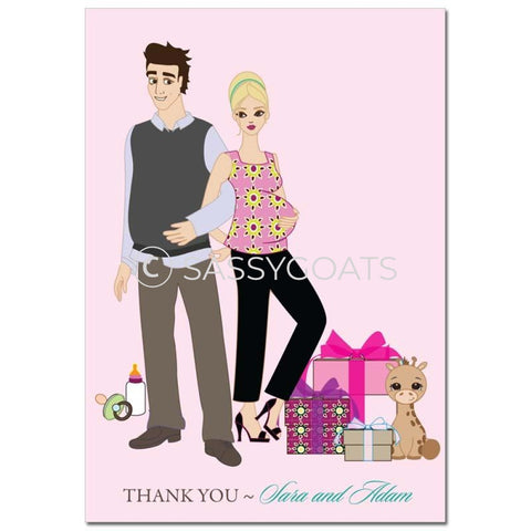 Baby Shower Thank You Card - Back To Blonde