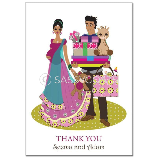 Baby Shower Thank You Card - Bounty South Asian
