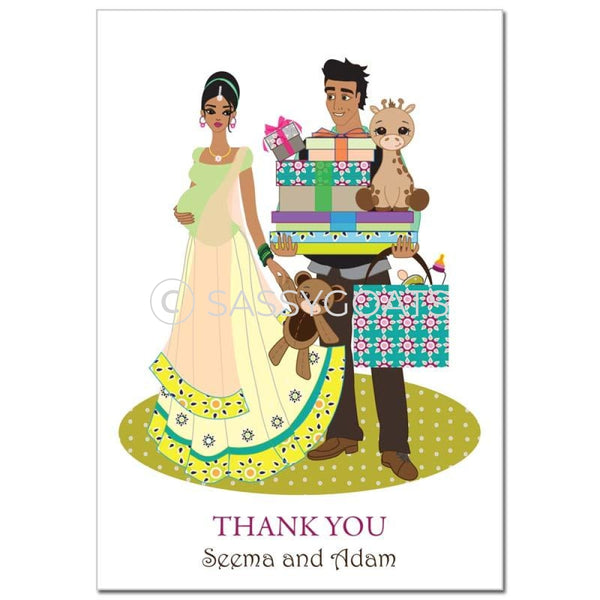 Baby Shower Thank You Card - Bounty South Asian