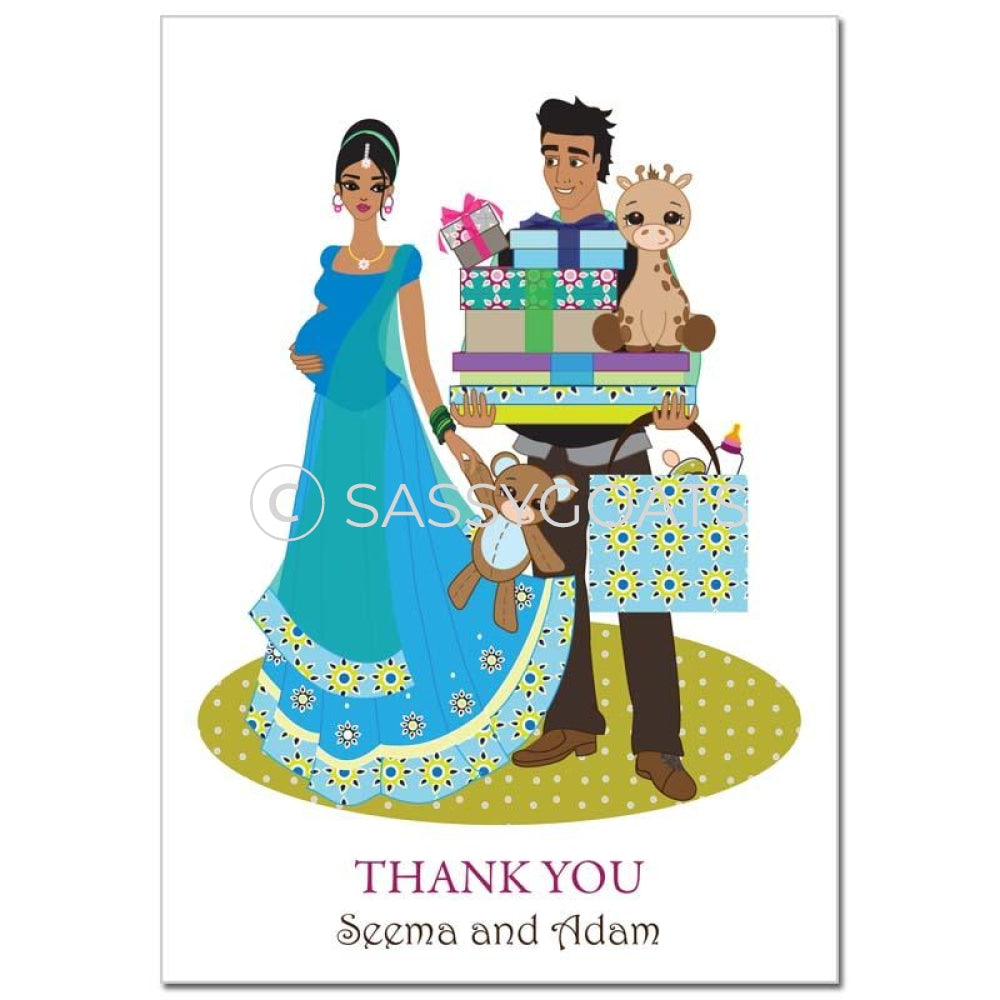 Baby Shower Thank You Card - Bounty South Asian