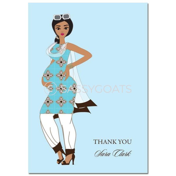 Baby Shower Thank You Card - Dining Diva South Asian