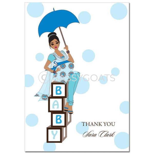 Baby Shower Thank You Card - Diva Blocks South Asian