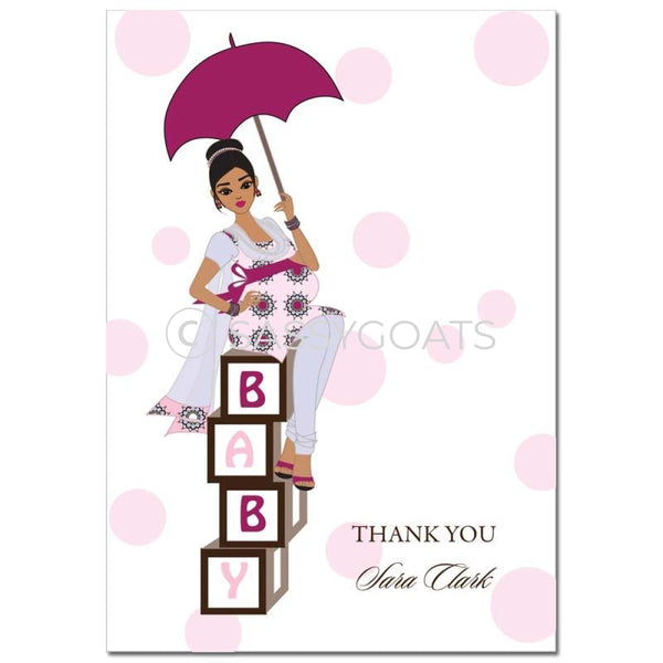 Baby Shower Thank You Card - Diva Blocks South Asian