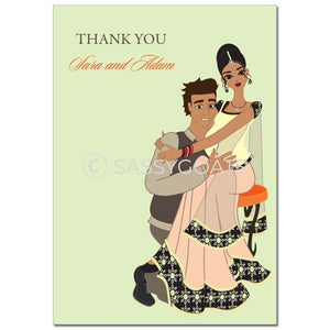 Baby Shower Thank You Card - Hugs South Asian