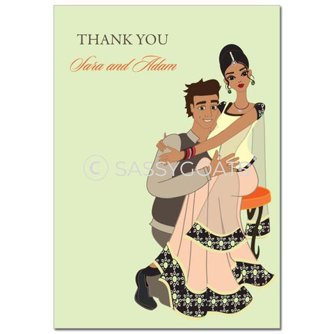 Baby Shower Thank You Card - Hugs South Asian