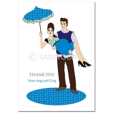 Baby Shower Thank You Card - Mommy Cargo Brunette