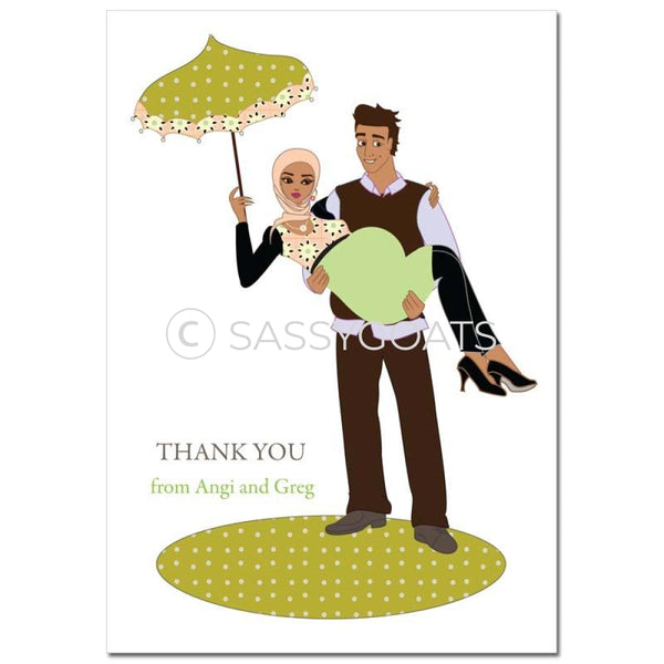Baby Shower Thank You Card - Mommy Cargo Headscarf Hijab