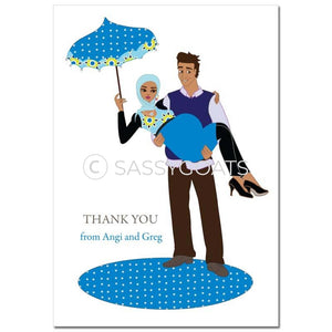 Baby Shower Thank You Card - Mommy Cargo Headscarf Hijab