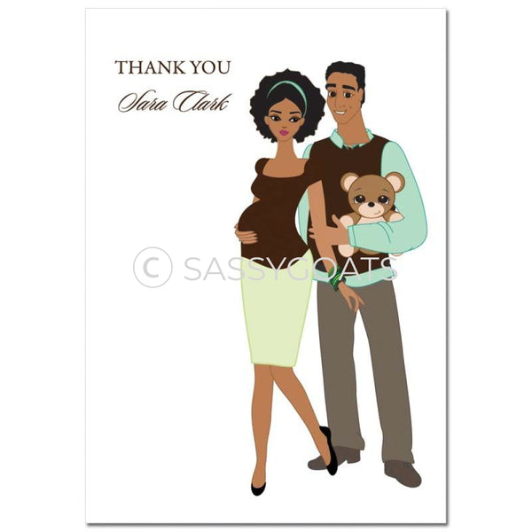 Baby Shower Thank You Card - Shelf African American