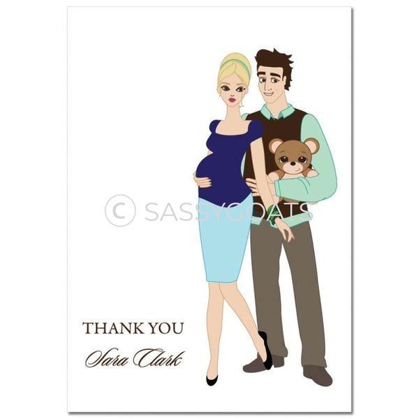 Baby Shower Thank You Card - Shelf Blonde