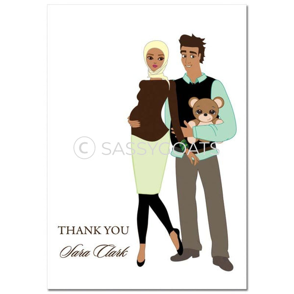 Baby Shower Thank You Card - Shelf Headscarf Hijab