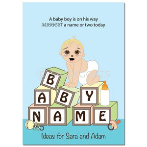 Blonde Baby Shower Games - Blocks Name Suggestions