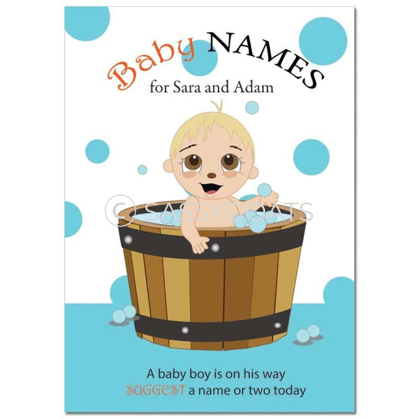Blonde Baby Shower Games - Bucket Name Suggestions