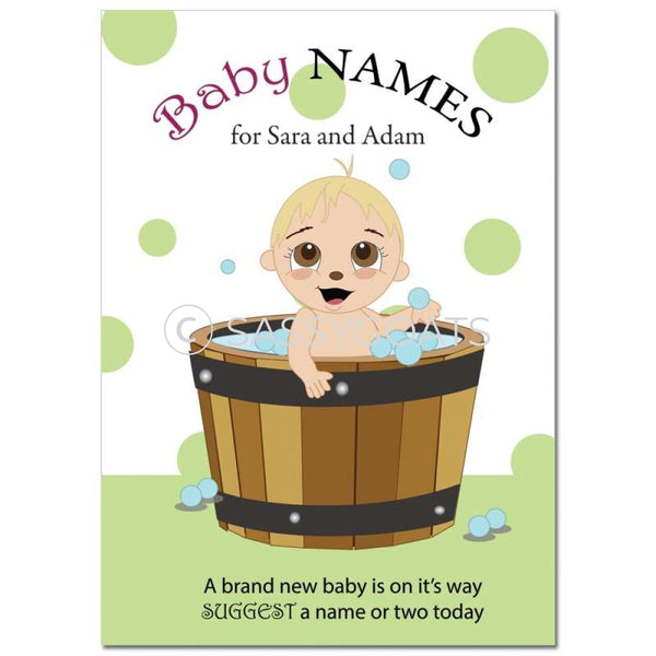 Blonde Baby Shower Games - Bucket Name Suggestions