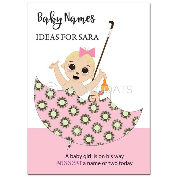 Blonde Baby Shower Games - Umbrella Name Suggestions