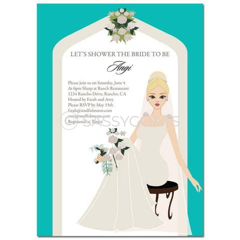 Bridal Shower Invitation - Arch Diva Blonde