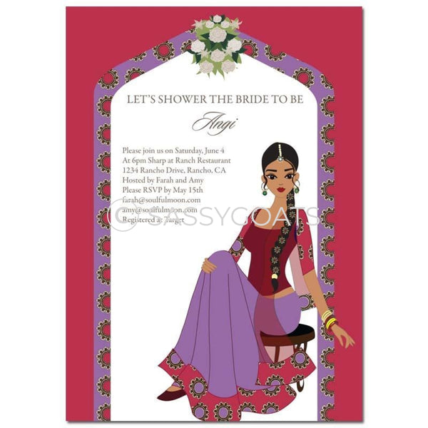 Bridal Shower Invitation - Arch Diva Indian