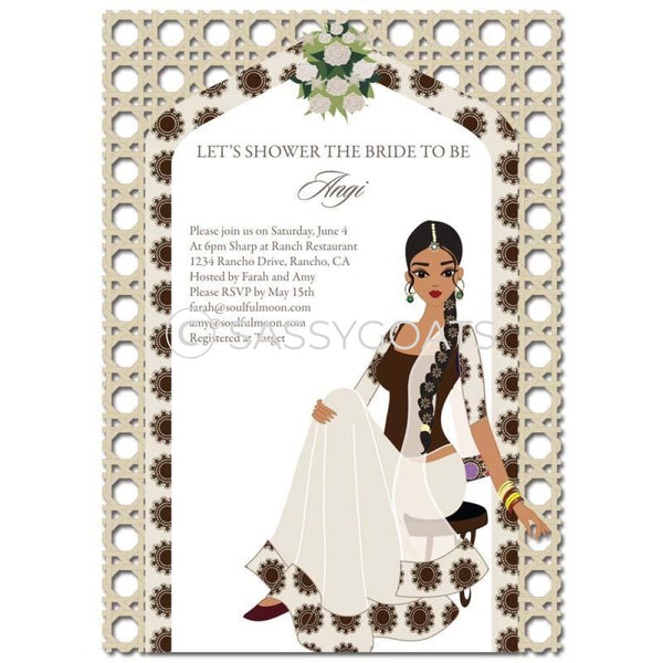 Bridal Shower Invitation - Arch Diva Indian