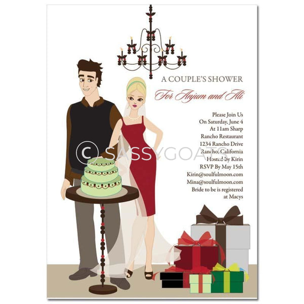 Bridal Shower Invitation - Back To Couple Blonde