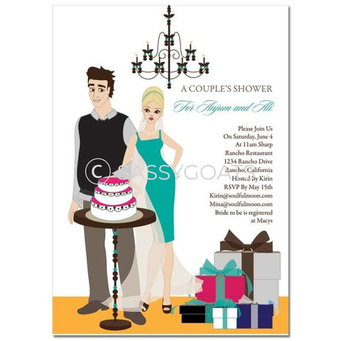 Bridal Shower Invitation - Back To Couple Blonde