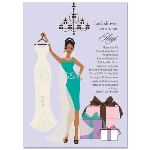 Bridal Shower Invitation - Clothes African American