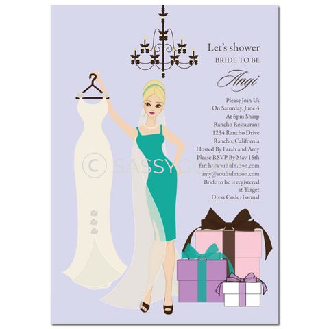 Bridal Shower Invitation - Clothes Blonde