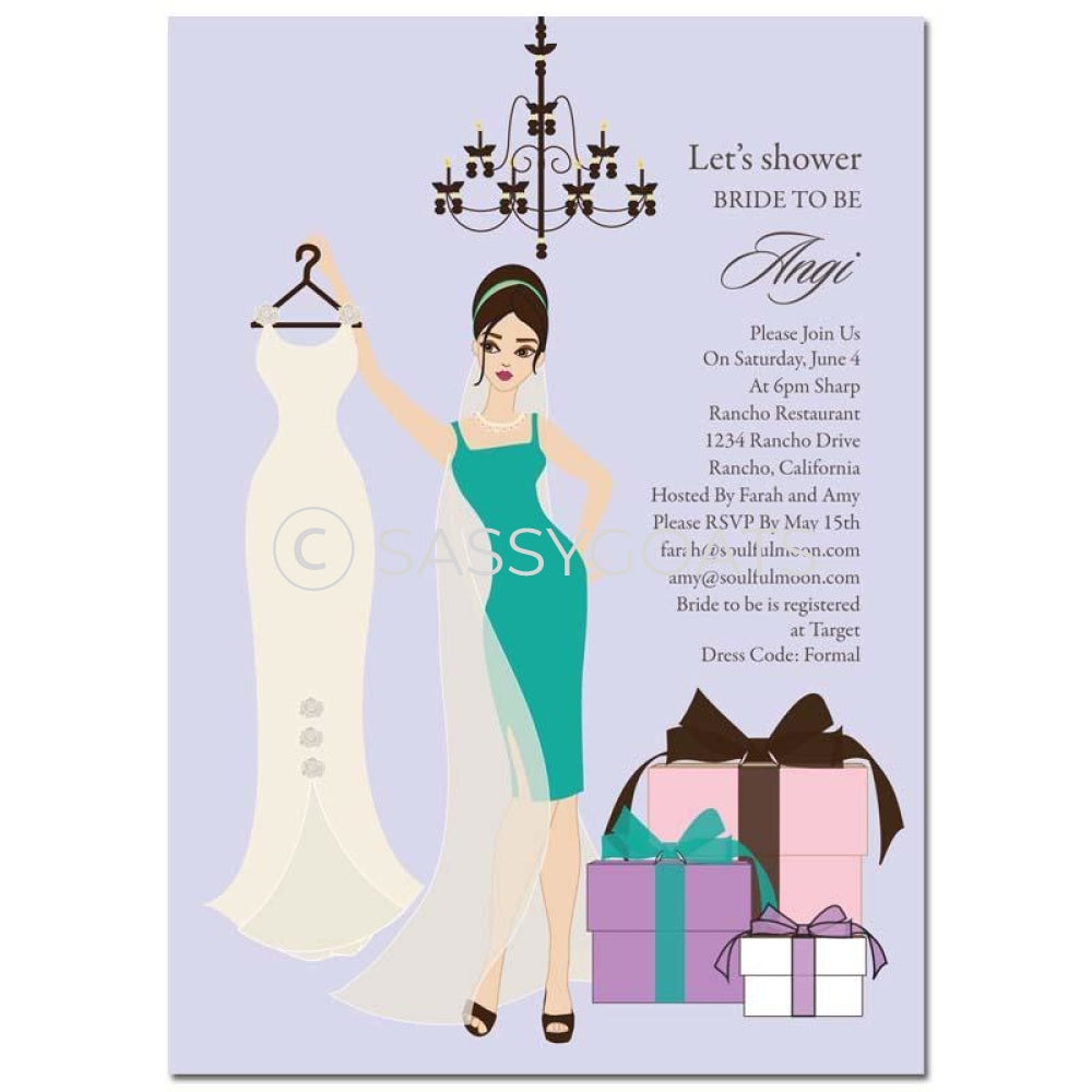 Bridal Shower Invitation - Clothes Brunette