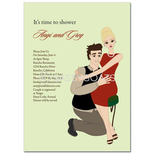 Bridal Shower Invitation - Couple Hugs Blonde