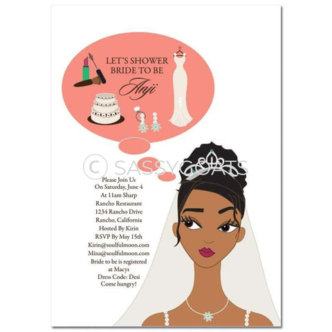 Bridal Shower Invitation - Planner African American