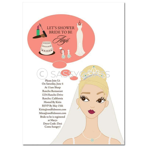 Bridal Shower Invitation - Planner Blonde